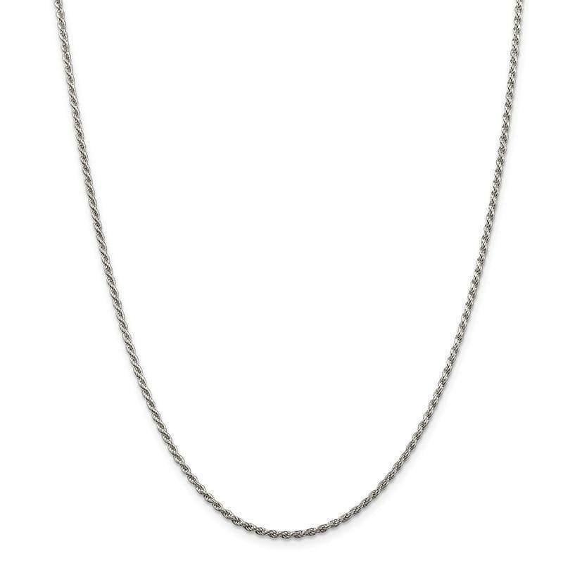 Sterling Silver 1.85mm Diamond-cut Rope Chain - Seattle Gold Grillz
