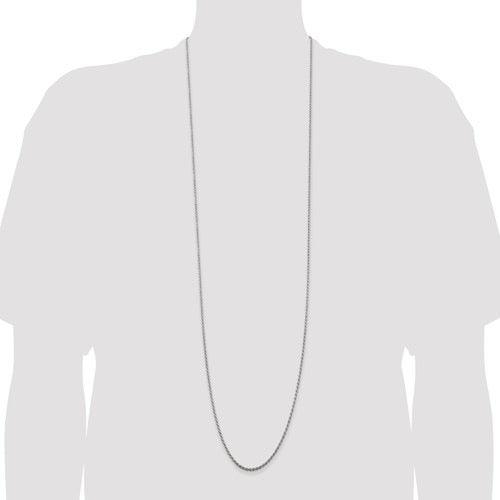 Sterling Silver 1.85mm Diamond-cut Rope Chain - Seattle Gold Grillz