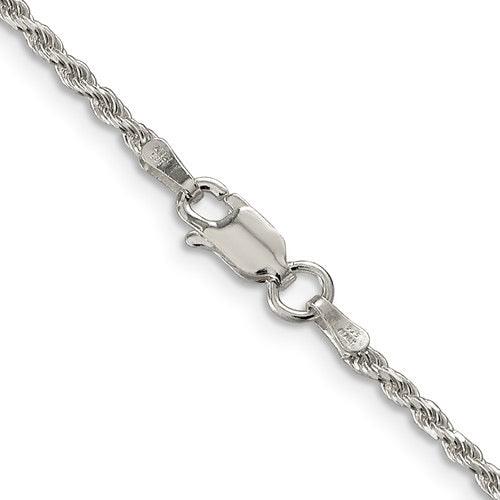 Sterling Silver 1.85mm Diamond-cut Rope Chain - Seattle Gold Grillz