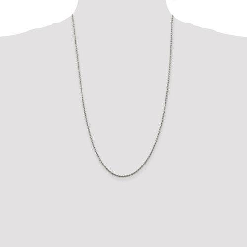Sterling Silver 1.85mm Diamond-cut Rope Chain - Seattle Gold Grillz