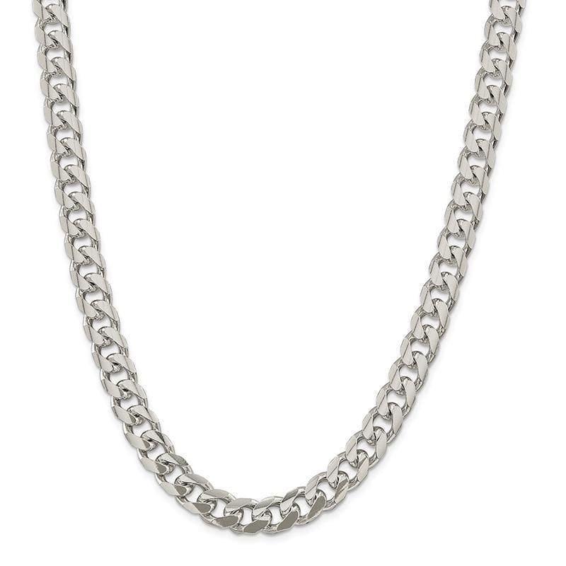 Sterling Silver 10.5mm Domed Curb Chain - Seattle Gold Grillz