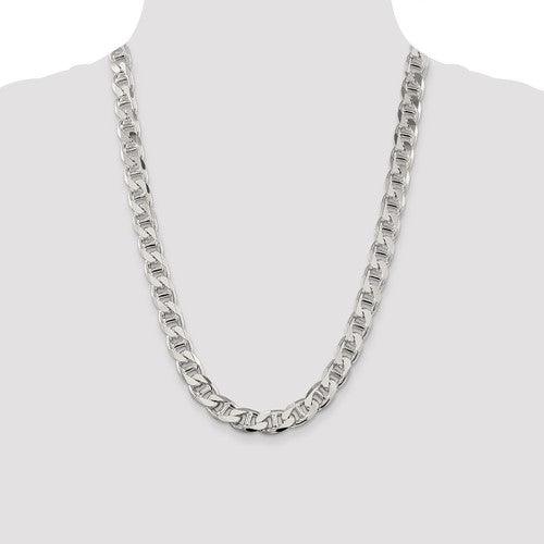 Sterling Silver 10.5mm Flat Anchor Chain - Seattle Gold Grillz