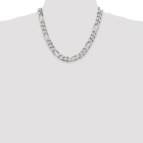 Sterling Silver 10.75mm Figaro Chain - Seattle Gold Grillz
