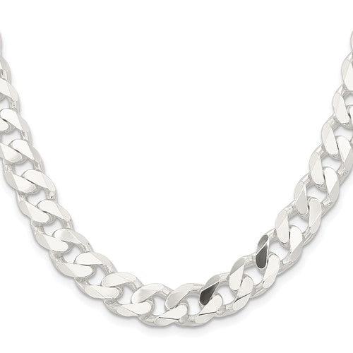 Sterling Silver 11mm Curb Chain - Seattle Gold Grillz