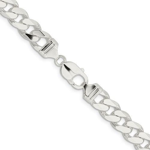 Sterling Silver 11mm Curb Chain - Seattle Gold Grillz