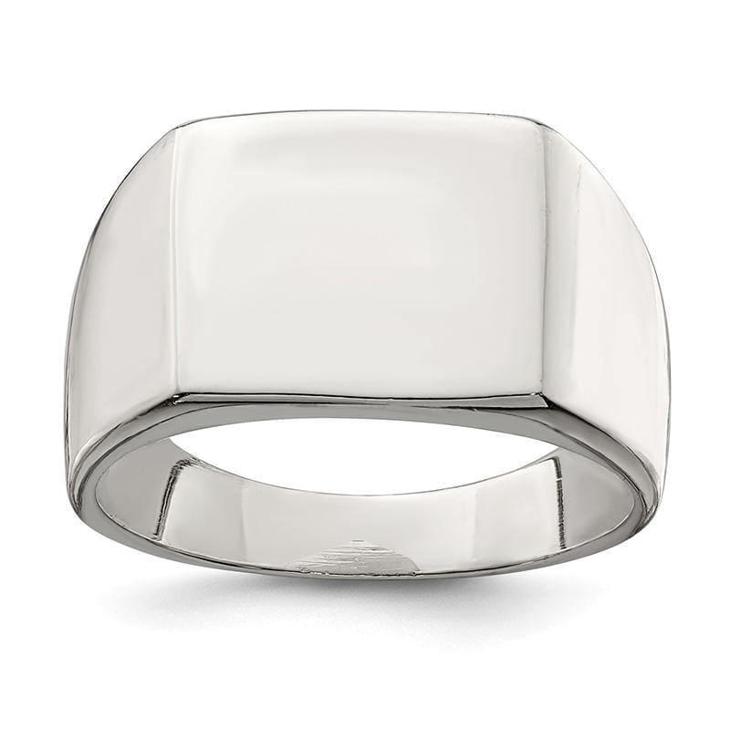 Sterling Silver 12x14mm Closed Back Signet Ring - Seattle Gold Grillz