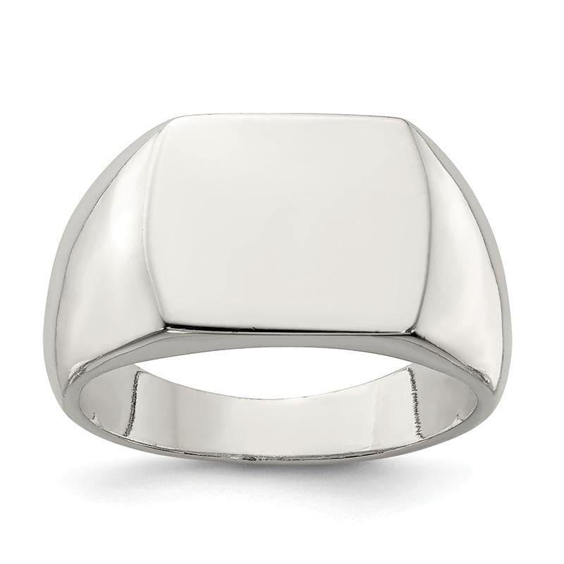 Sterling Silver 12x15mm Open Back Signet Ring - Seattle Gold Grillz