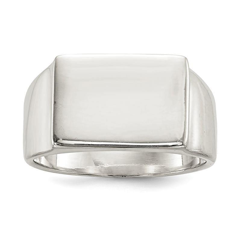 Sterling Silver 12x17mm Closed Back Signet Ring - Seattle Gold Grillz