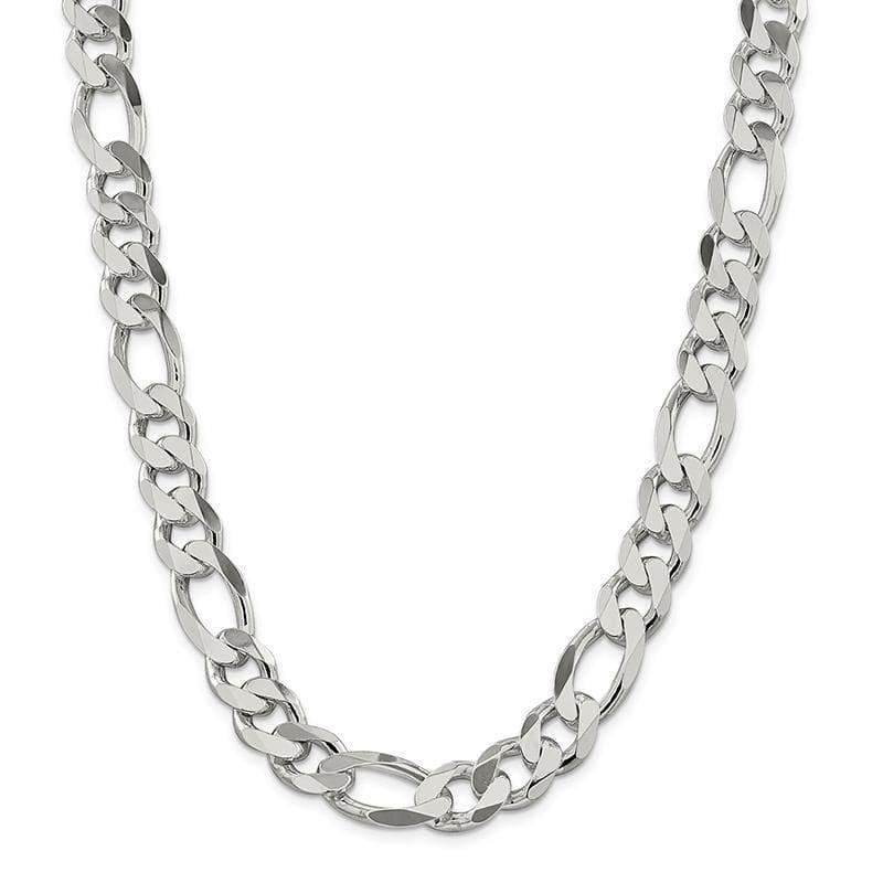 Sterling Silver 13.50mm Figaro Chain - Seattle Gold Grillz