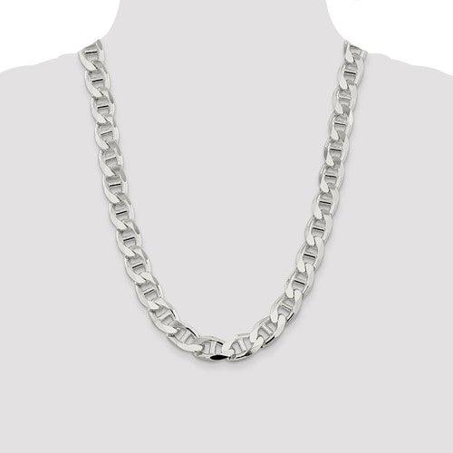 Sterling Silver 13.5mm Flat Anchor Chain - Seattle Gold Grillz