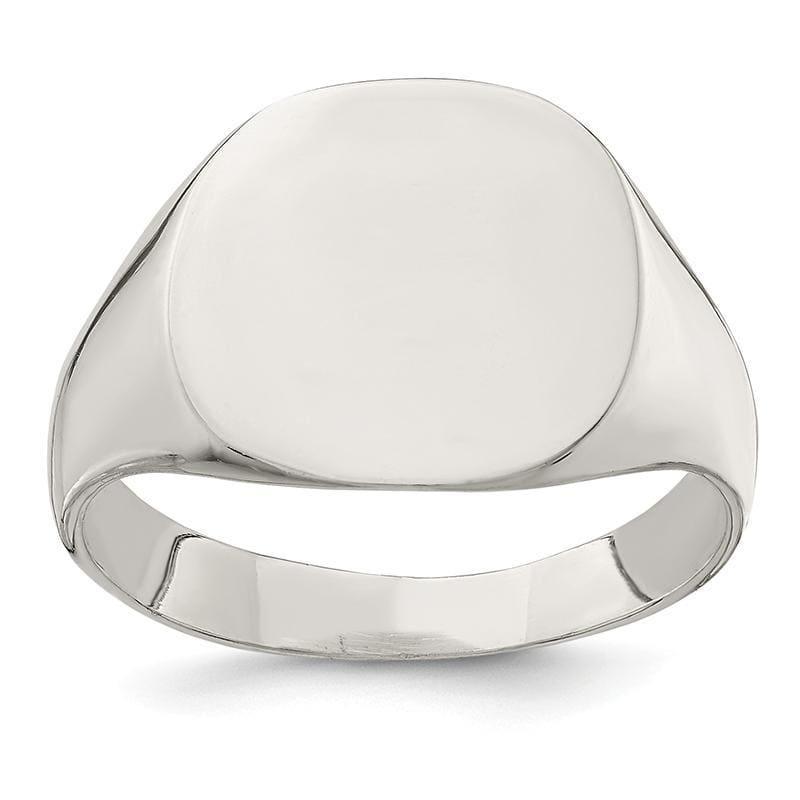 Sterling Silver 14x15mm Closed Back Signet Ring - Seattle Gold Grillz