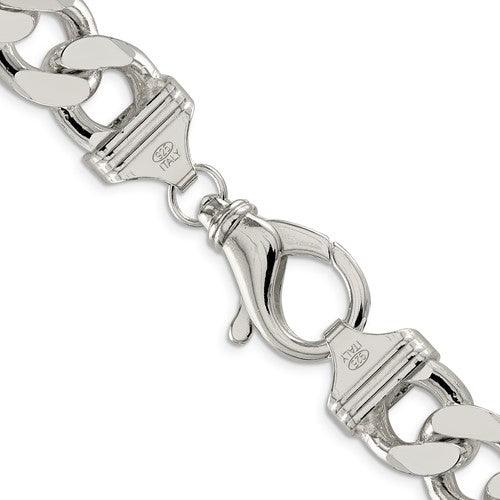 Sterling Silver 15mm Figaro Chain - Seattle Gold Grillz
