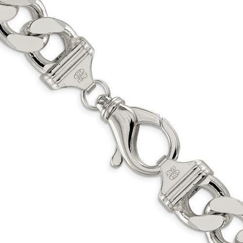 Sterling Silver 15mm Figaro Chain - Seattle Gold Grillz