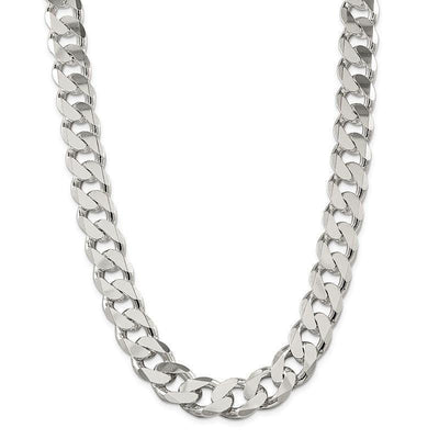 Sterling Silver 16.25mm Curb Chain | Seattle Gold Grillz