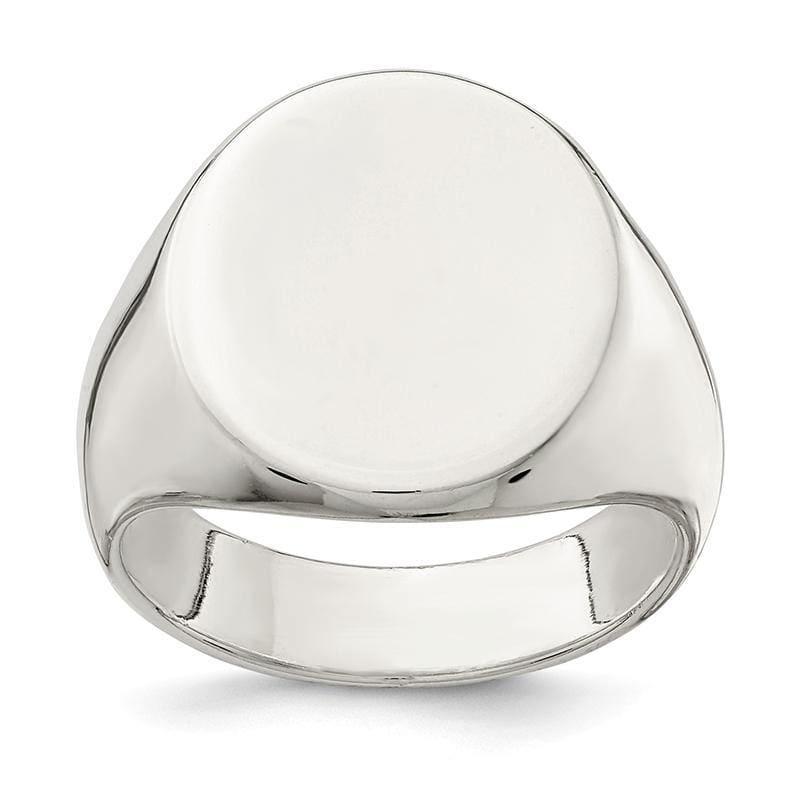 Sterling Silver 19x16mm Closed Back Signet Ring - Seattle Gold Grillz