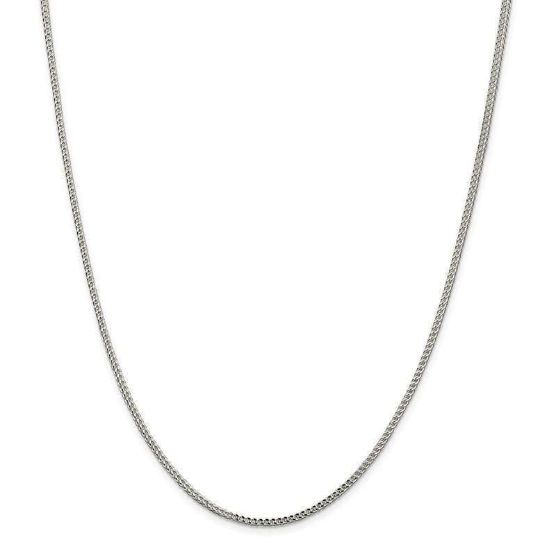 Sterling Silver 2.0mm D-C Square Franco Necklace - Seattle Gold Grillz