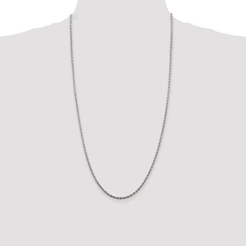 Sterling Silver 2.25mm Diamond-cut Rope Chain - Seattle Gold Grillz