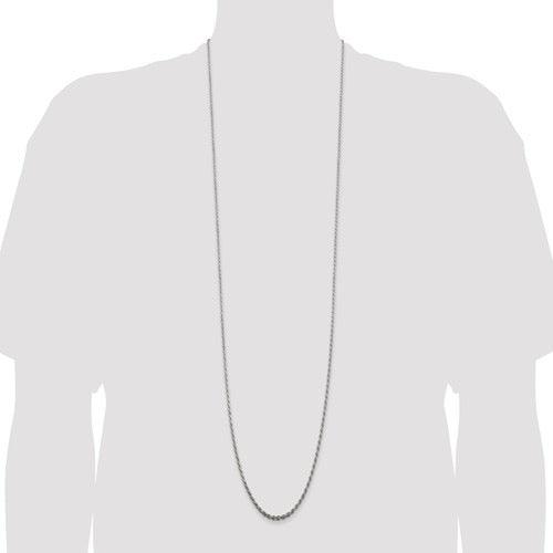 Sterling Silver 2.25mm Diamond-cut Rope Chain - Seattle Gold Grillz