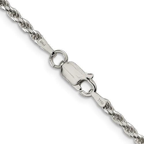 Sterling Silver 2.25mm Diamond-cut Rope Chain - Seattle Gold Grillz