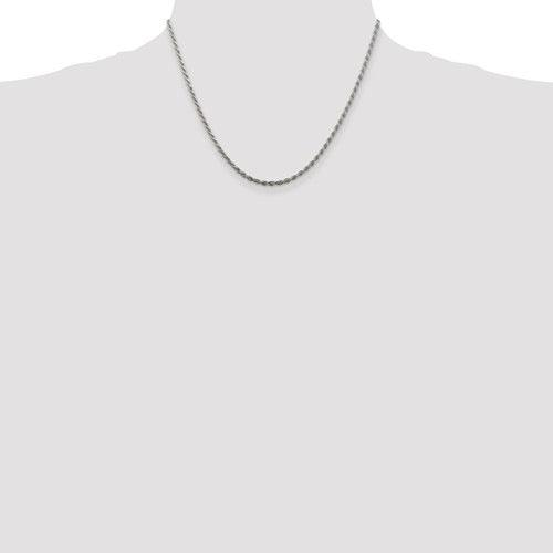 Sterling Silver 2.25mm Diamond-cut Rope Chain - Seattle Gold Grillz