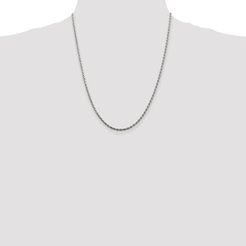 Sterling Silver 2.25mm Diamond-cut Rope Chain - Seattle Gold Grillz