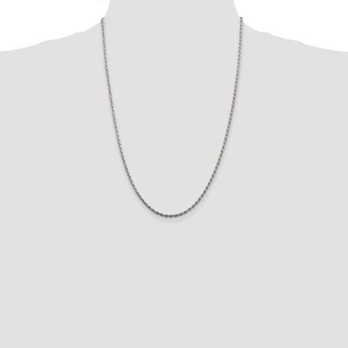 Sterling Silver 2.25mm Diamond-cut Rope Chain - Seattle Gold Grillz