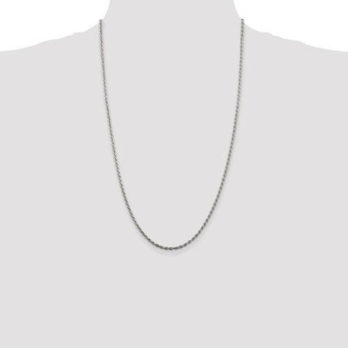 Sterling Silver 2.25mm Diamond-cut Rope Chain - Seattle Gold Grillz