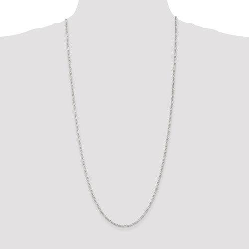 Sterling Silver 2.25mm Figaro Chain - Seattle Gold Grillz