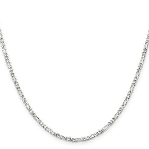 Sterling Silver 2.25mm Figaro Chain - Seattle Gold Grillz