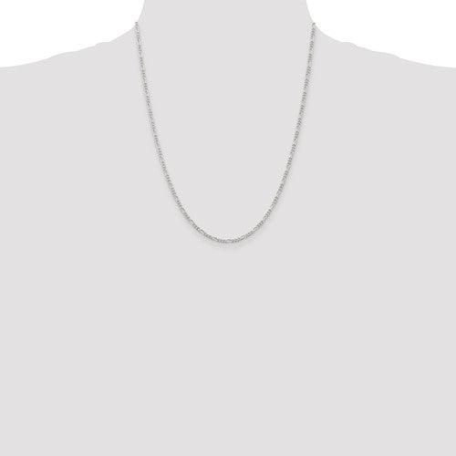 Sterling Silver 2.25mm Figaro Chain - Seattle Gold Grillz