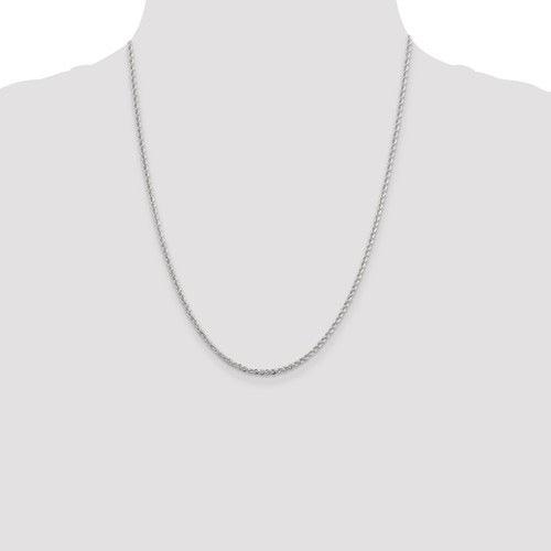Sterling Silver 2.3mm Solid Rope Chain - Seattle Gold Grillz