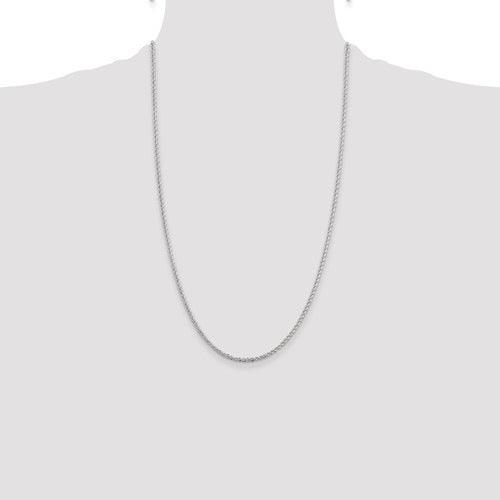 Sterling Silver 2.3mm Solid Rope Chain - Seattle Gold Grillz