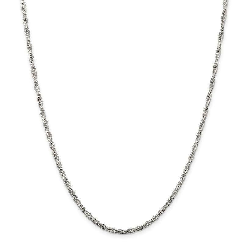 Sterling Silver 2.45mm Loose Rope Chain - Seattle Gold Grillz