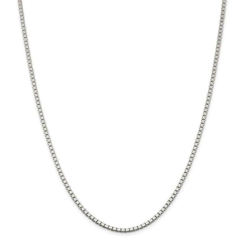 Sterling Silver 2.5mm Box Chain - Seattle Gold Grillz