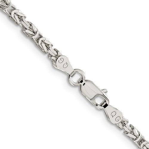 Sterling Silver 2.5mm Byzantine Chain - Seattle Gold Grillz