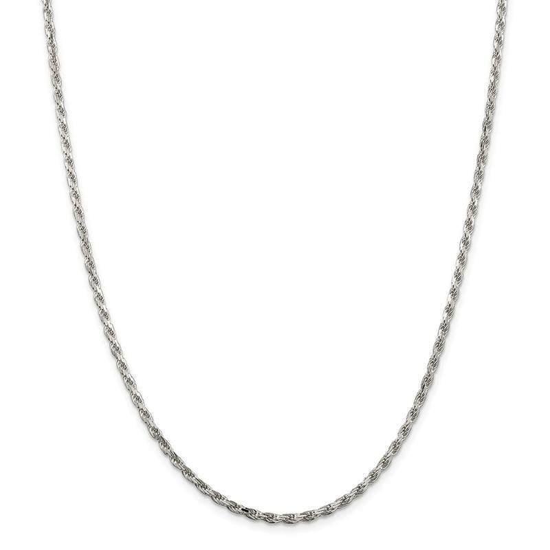 Sterling Silver 2.5mm Diamond-cut Rope Chain - Seattle Gold Grillz