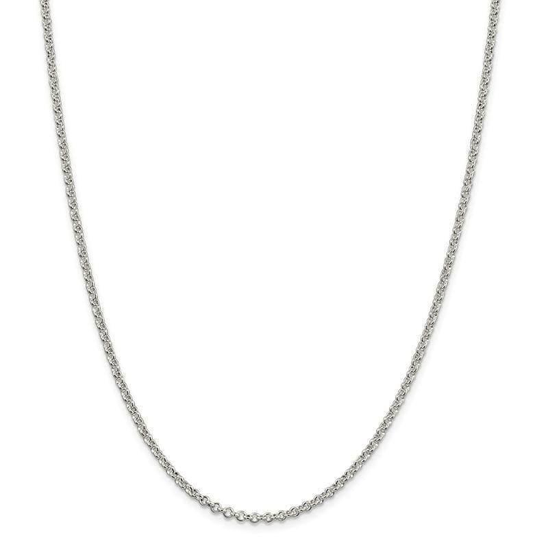 Sterling Silver 2.5mm Rolo Chain - Seattle Gold Grillz