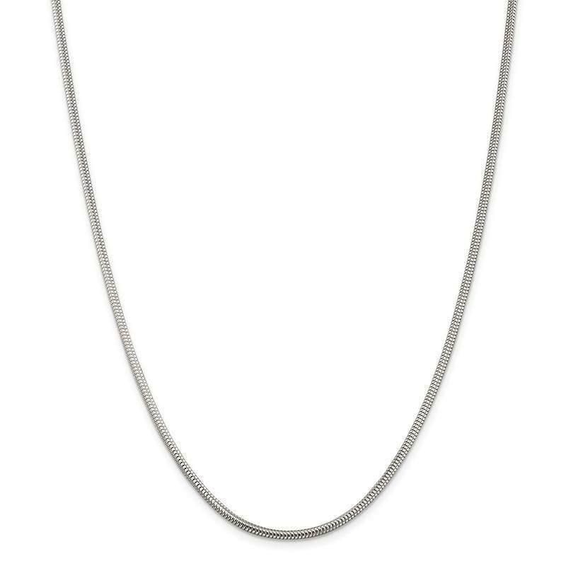 Sterling Silver 2.5mm Round Snake Chain - Seattle Gold Grillz
