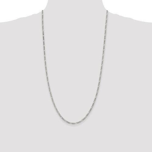 Sterling Silver 2.85mm Figaro Chain - Seattle Gold Grillz