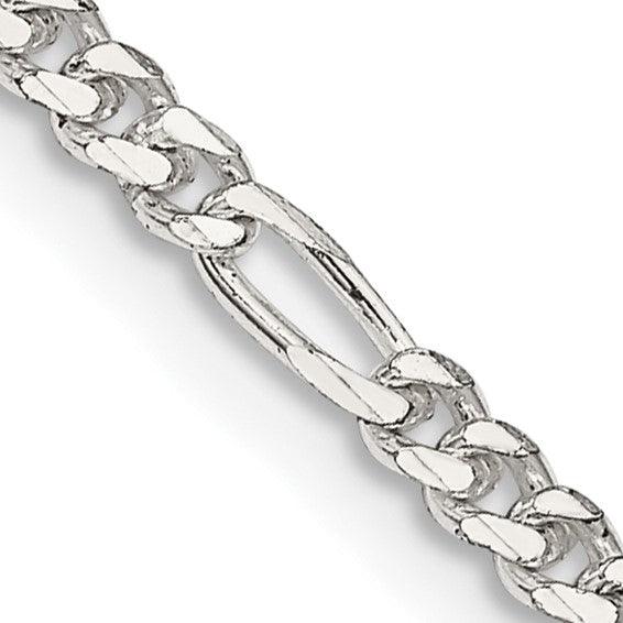 Sterling Silver 2.85mm Figaro Chain - Seattle Gold Grillz