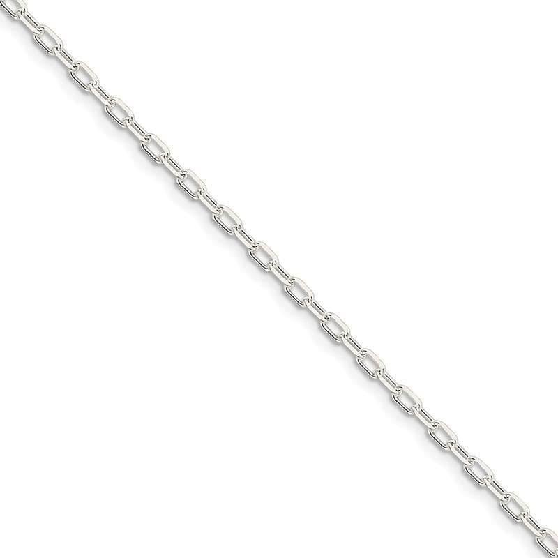 Sterling Silver 2.90mm Fancy Diamond-cut Open Link Cable Bracelet - Seattle Gold Grillz