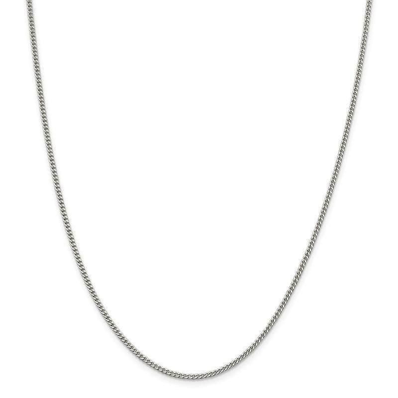 Sterling Silver 2mm Curb Chain - Seattle Gold Grillz