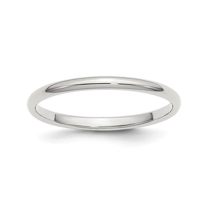 Sterling Silver 2mm Half-Round Band - Seattle Gold Grillz