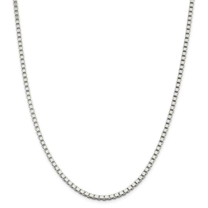 Sterling Silver 3.00mm Box Chain - Seattle Gold Grillz