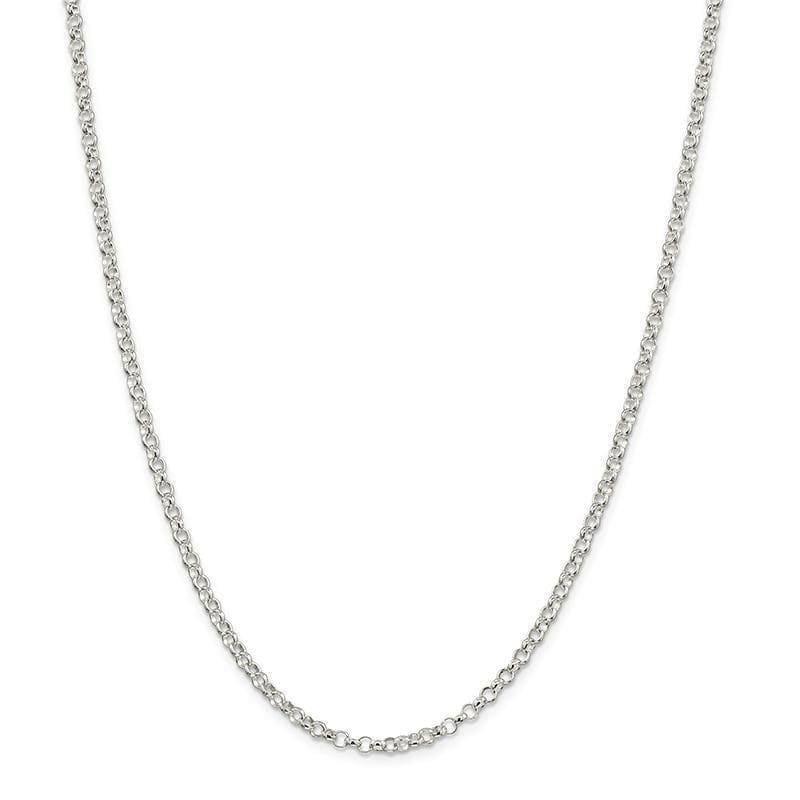 Sterling Silver 3.0mm Rolo Light Chain - Seattle Gold Grillz