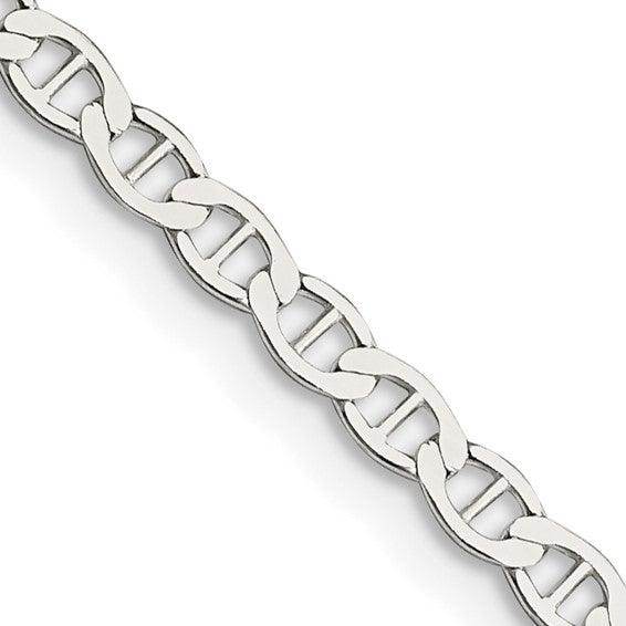 Sterling Silver 3.1mm Flat Anchor Chain - Seattle Gold Grillz