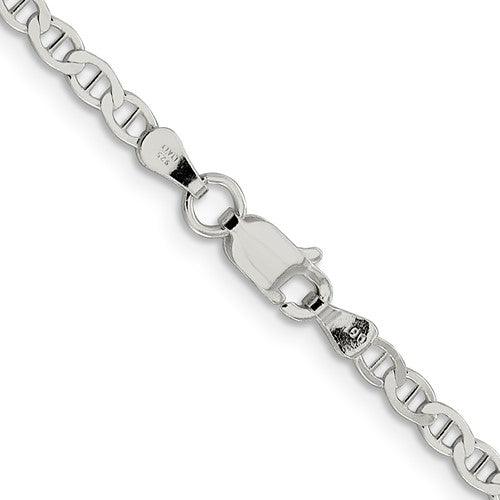 Sterling Silver 3.1mm Flat Anchor Chain - Seattle Gold Grillz