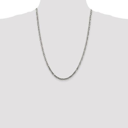 Sterling Silver 3.25mm Byzantine Chain - Seattle Gold Grillz