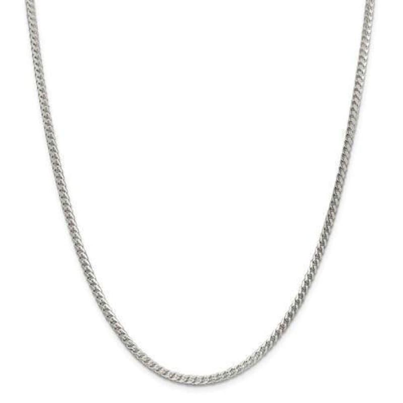 Sterling Silver 3.4mm D-C Square Franco Necklace - Seattle Gold Grillz