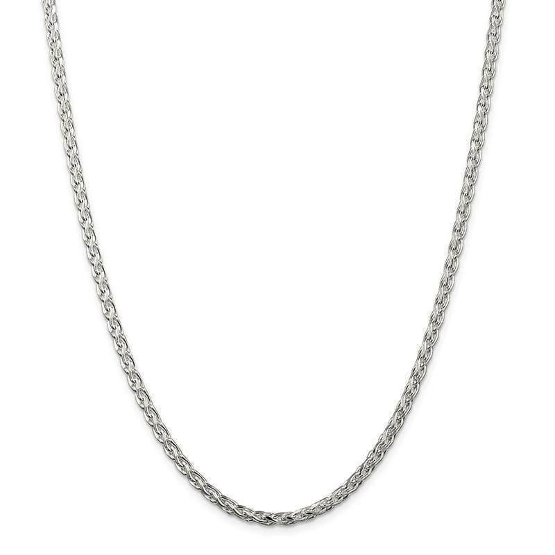 Sterling Silver 3.50mm Diamond-cut Round Spiga Chain - Seattle Gold Grillz